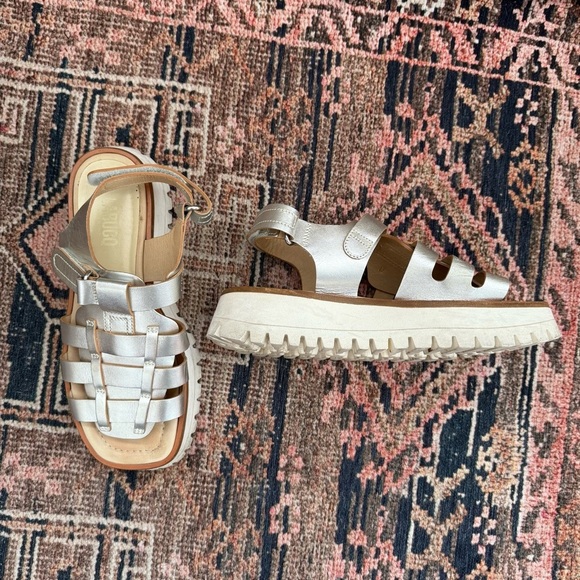 Labucq Boomer Sport Metallic Platform Fisherman Sandals EU 38 / US 7.5-8 - Picture 5 of 10